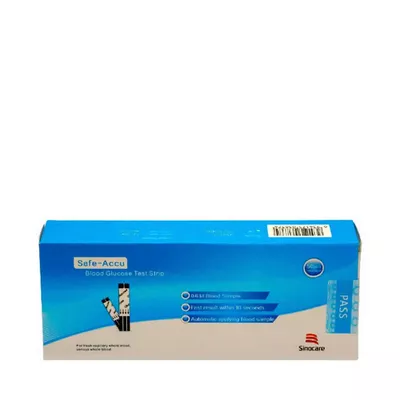 Safe-Accu Blood Glucose Test Strip In Foil Pack