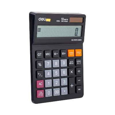Deli Calculator 12 Digits (Black)