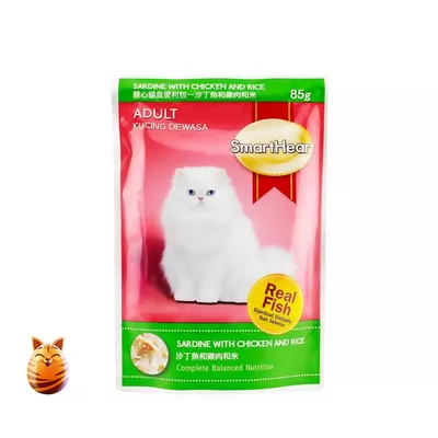 SmartHeart Adult Cat Food Sardine Chicken & Rice