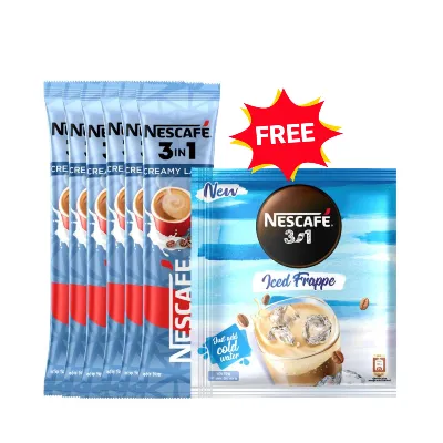 Nestle Nescafe Creamy Latte Coffee 18 gm (Free Nescafe Iced Frappe Coffee 1 pcs)