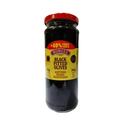 Borges Black Pitted Olives