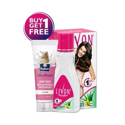Livon Hair Serum (Free Glow Face Wash 50 gm)