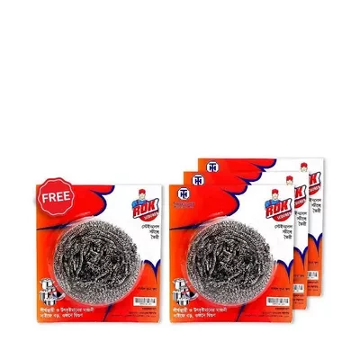 Rok Dishwashing Mega Steel Scourer (Buy 3 Get 1 Faree)