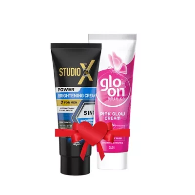 Studio X Power Brightening Cream 60 gm & Glo-On Pink Glow Cream 50 gm Combo